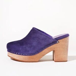 Charlotte Stone | Marlo Clog in Plum Purple Suede 13